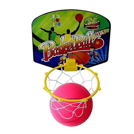 Multicolor Wall Hanging Basketball Hoop Storage – Fun Organizer for Kids