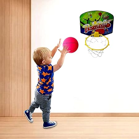 Multicolor Wall Hanging Basketball Hoop Storage – Fun Organizer for Kids