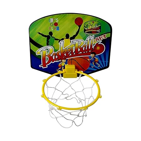 Multicolor Wall Hanging Basketball Hoop Storage – Fun Organizer for Kids